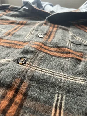 Multi Colored Square Striped Men's Button Down Jacket