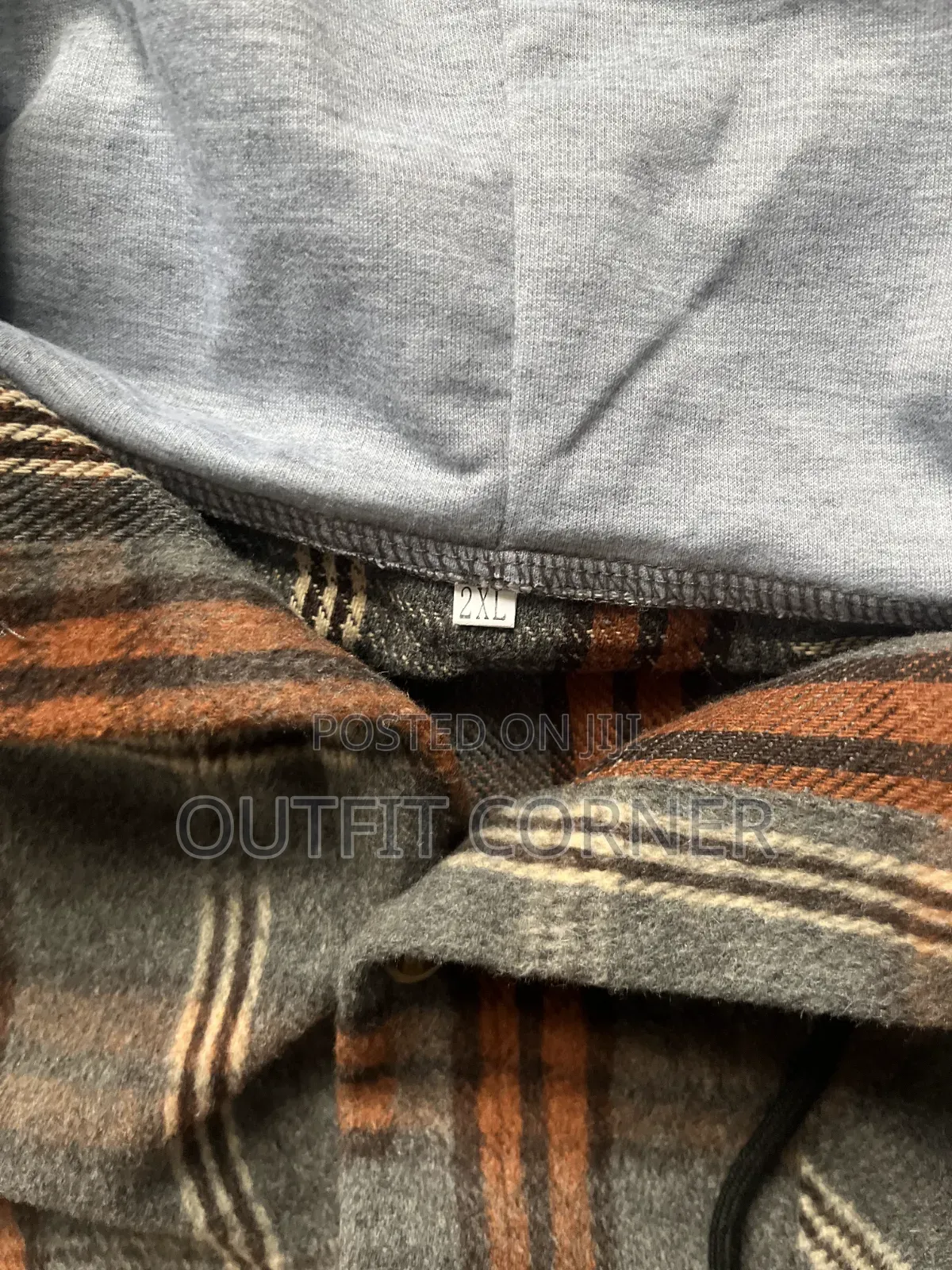 Multi Colored Square Striped Men's Button Down Jacket