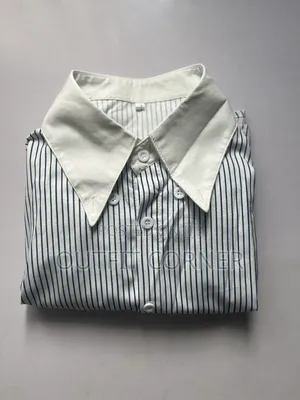 Black and White Striped Men's Shirt