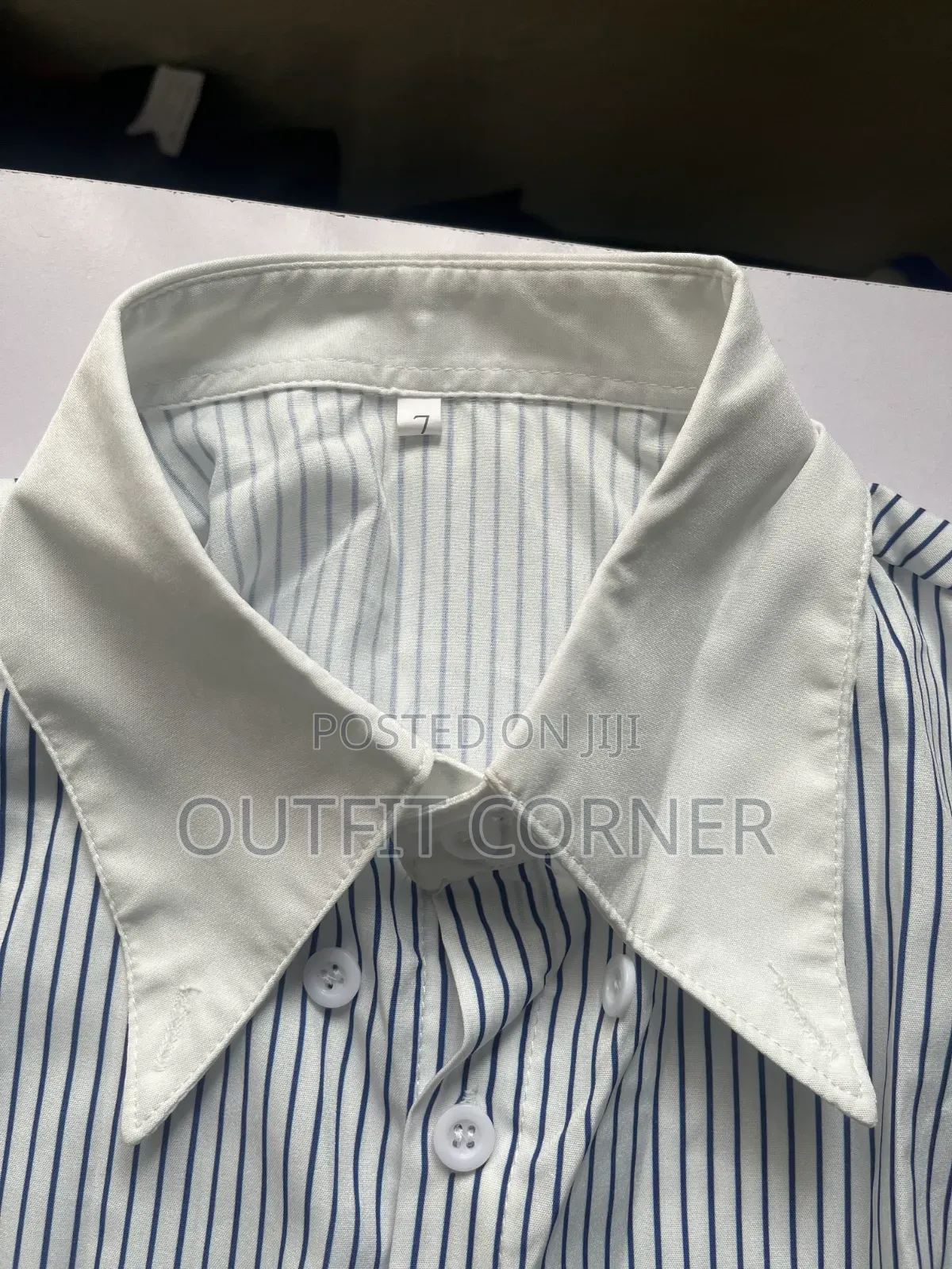 Black and White Striped Men's Shirt