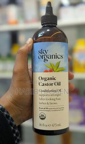 Sky Organics Organic Castor Oil for Hair, Lashes Brows