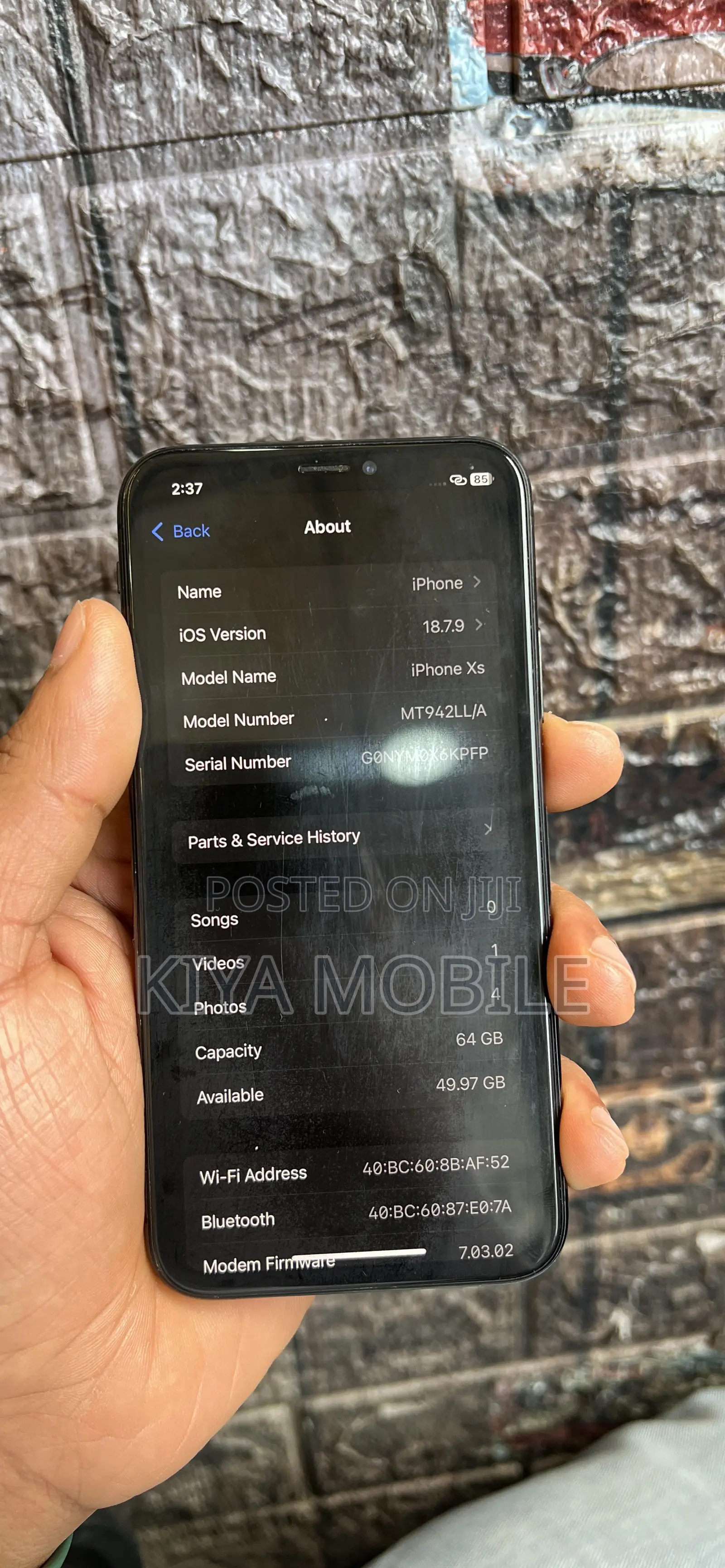 Apple iPhone XS 64 GB Black
