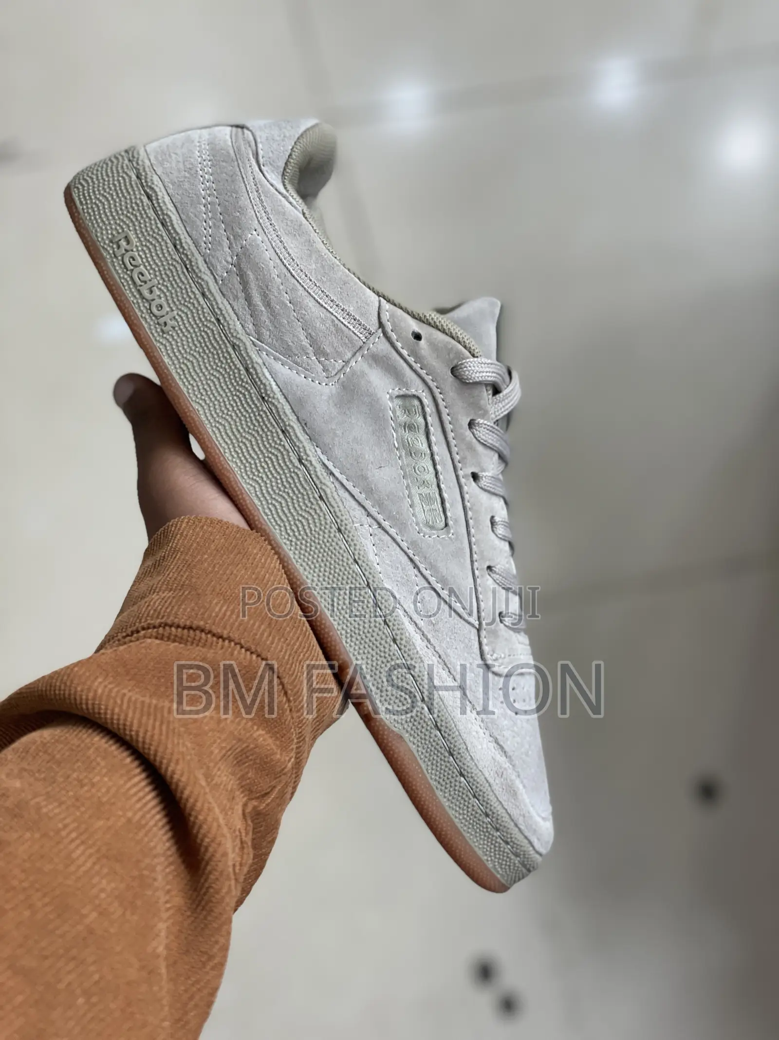 Reebok Mens Khaki Suede Casual Low Key