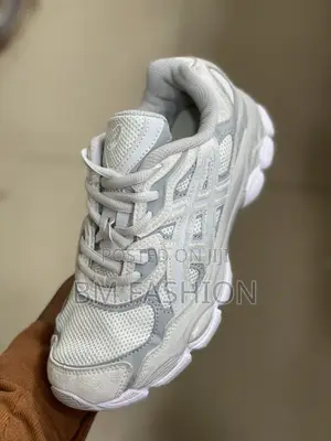 White X Gray Stripes Lightweight ASICS