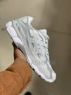White X Gray Stripes Lightweight ASICS