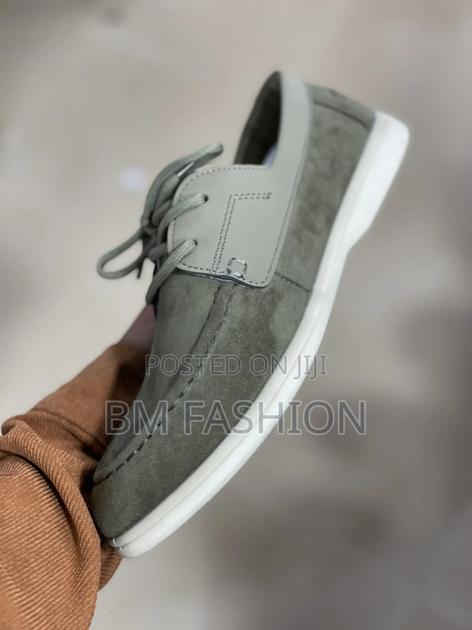 Mens Casual Laced Loafer Khaki Color