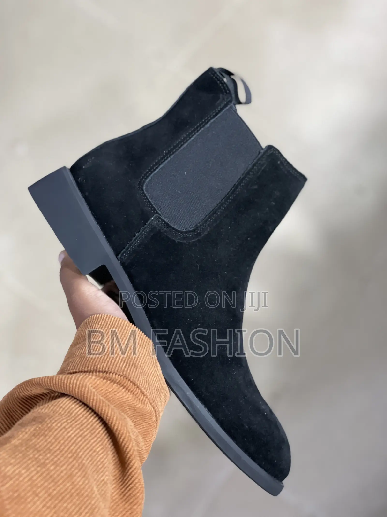 Black Suede Chelsea Half Boots Size 40 - 44