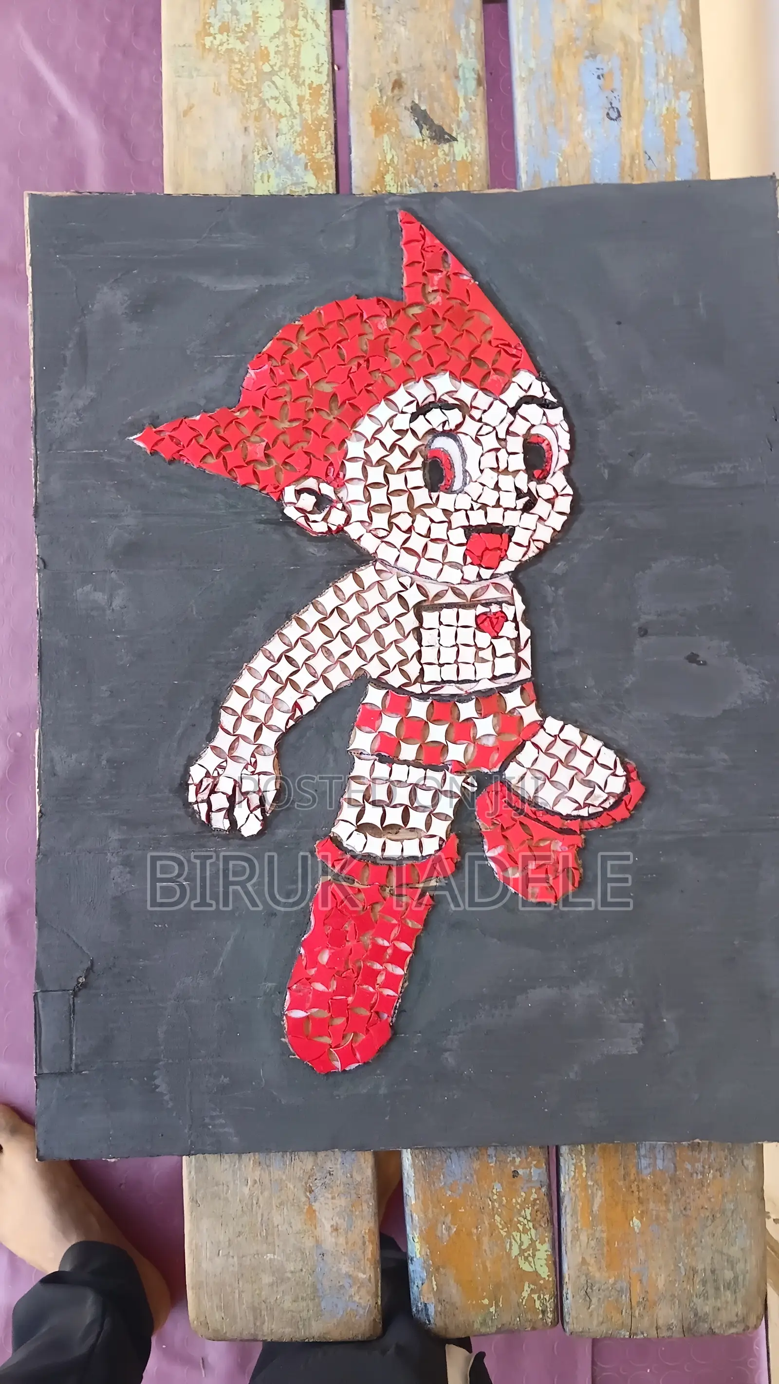 Hand Made Astro Boy Mosaic Art Work