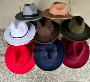 Wide Brim Fedora Hats With Different Colors