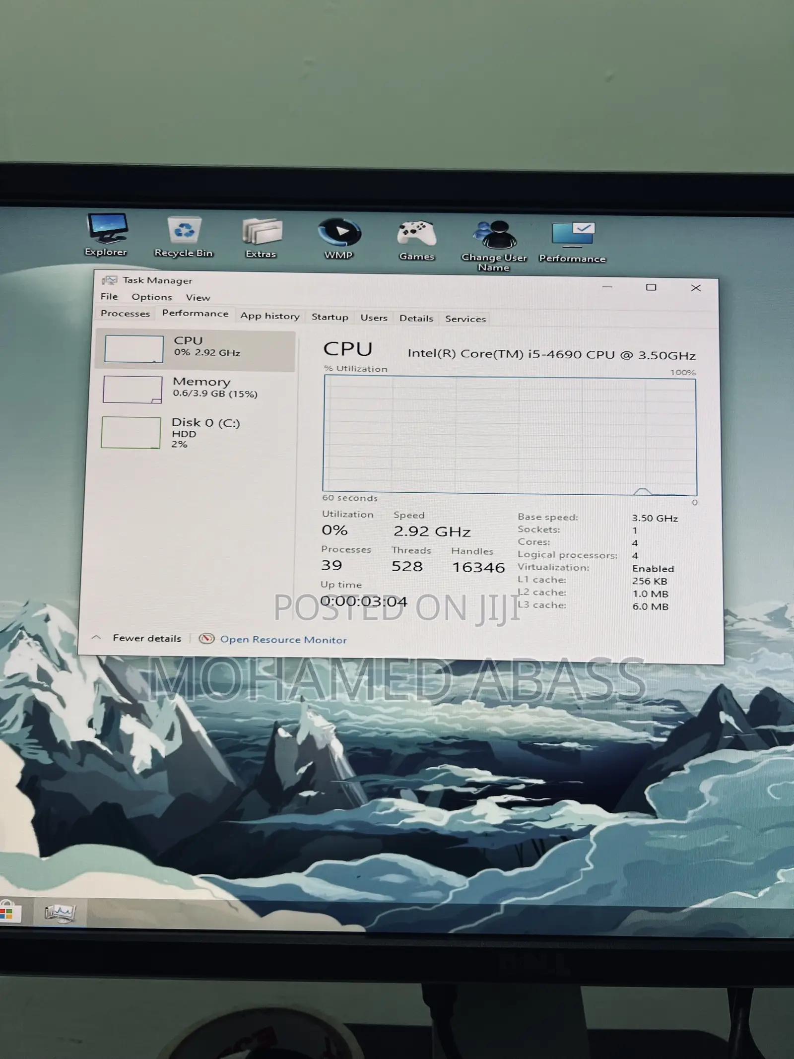 Desktop Computer Dell OptiPlex 3020 4GB Intel Core i5 HDD 500GB