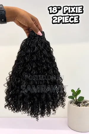 18” Pixie Curly Hair 2 Piece – Beautiful Natural Look