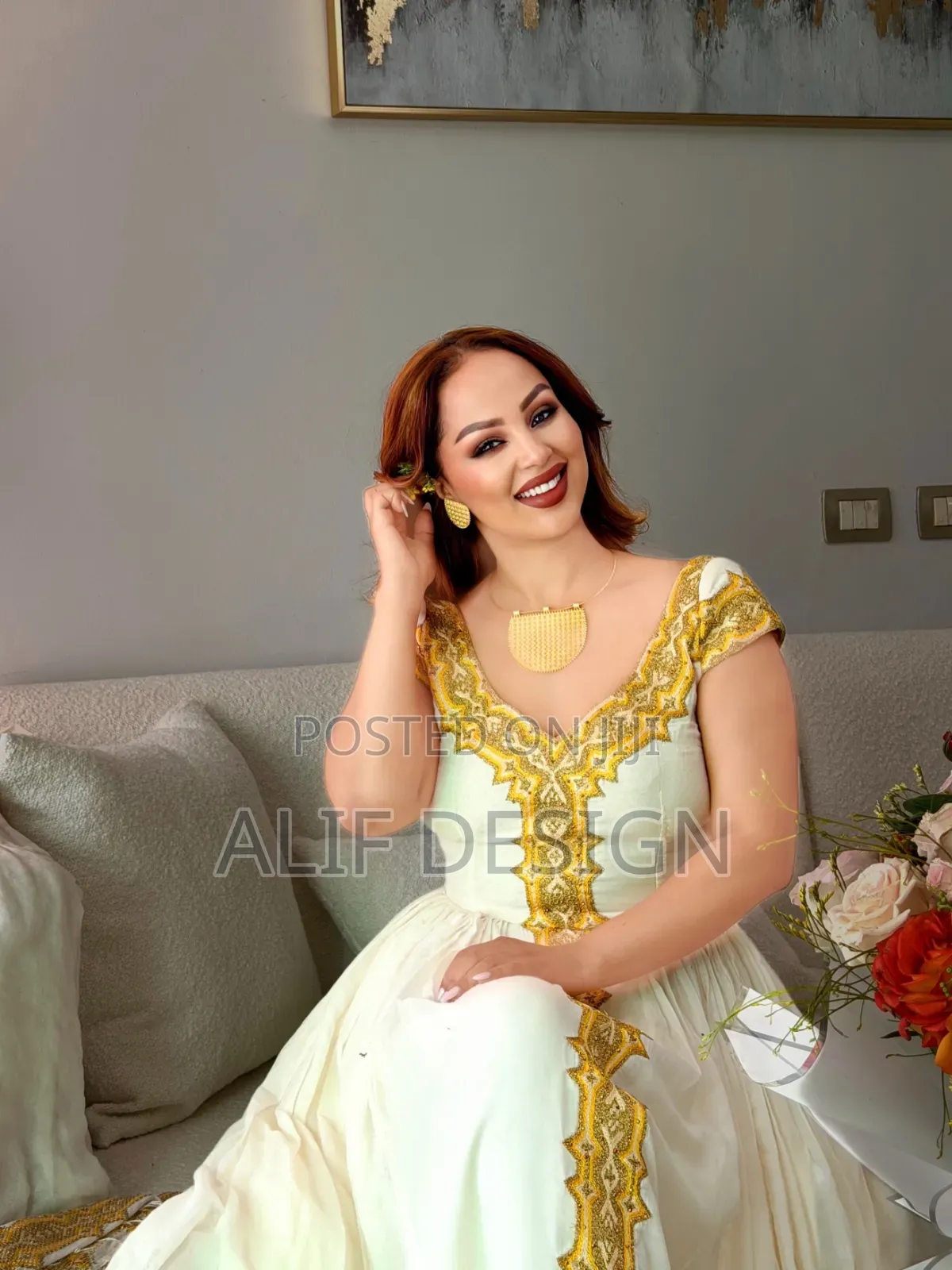 Yellow Color Habesha Dresses