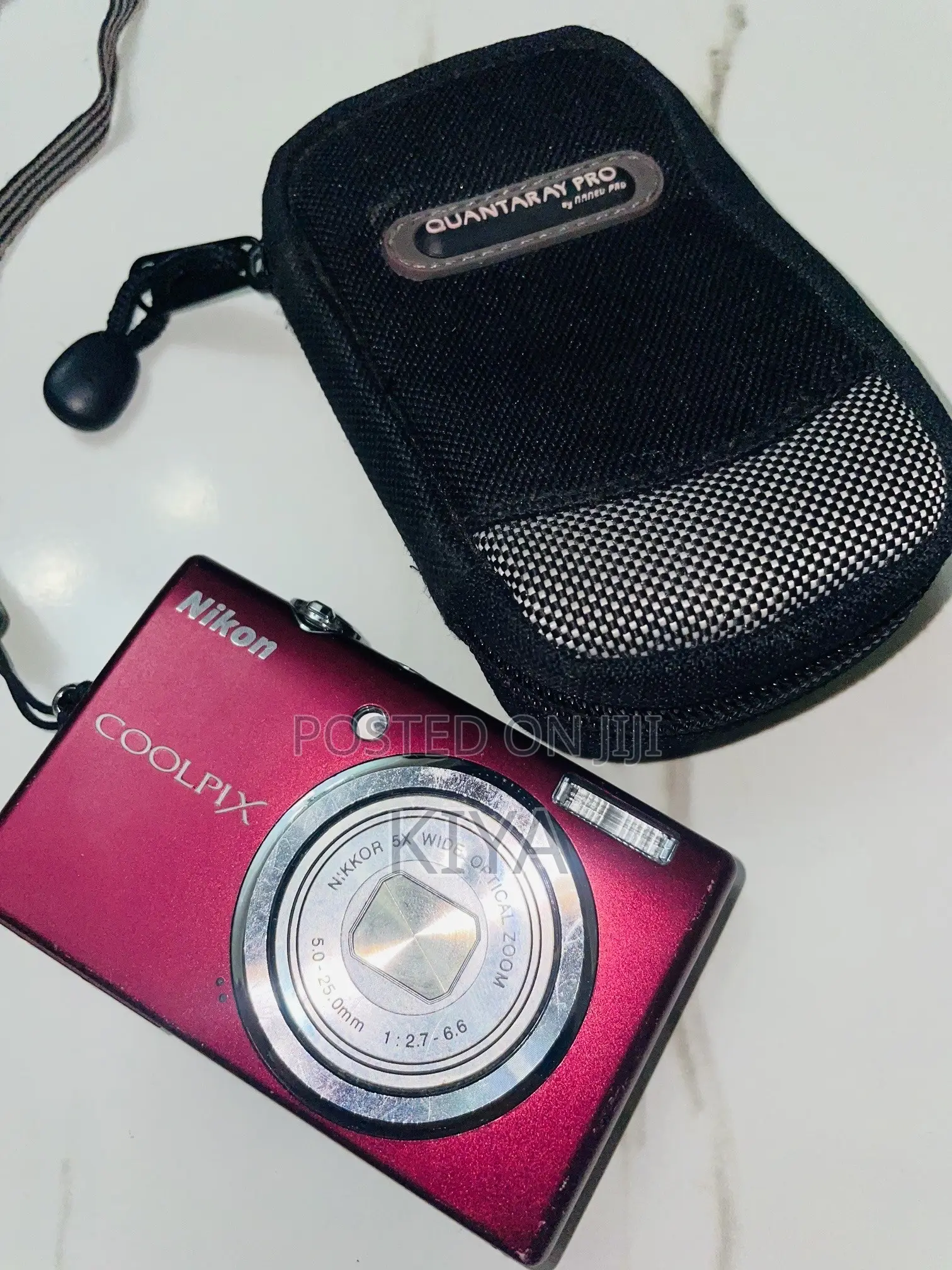Nikon Coolpix Digital Camera (Red) – With Battery, SD Card Case