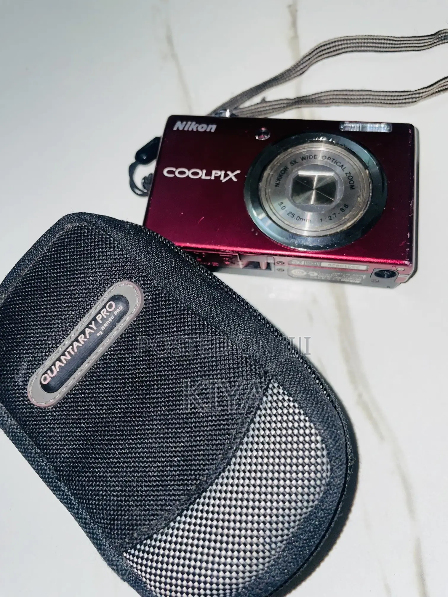 Nikon Coolpix Digital Camera (Red) – With Battery, SD Card Case