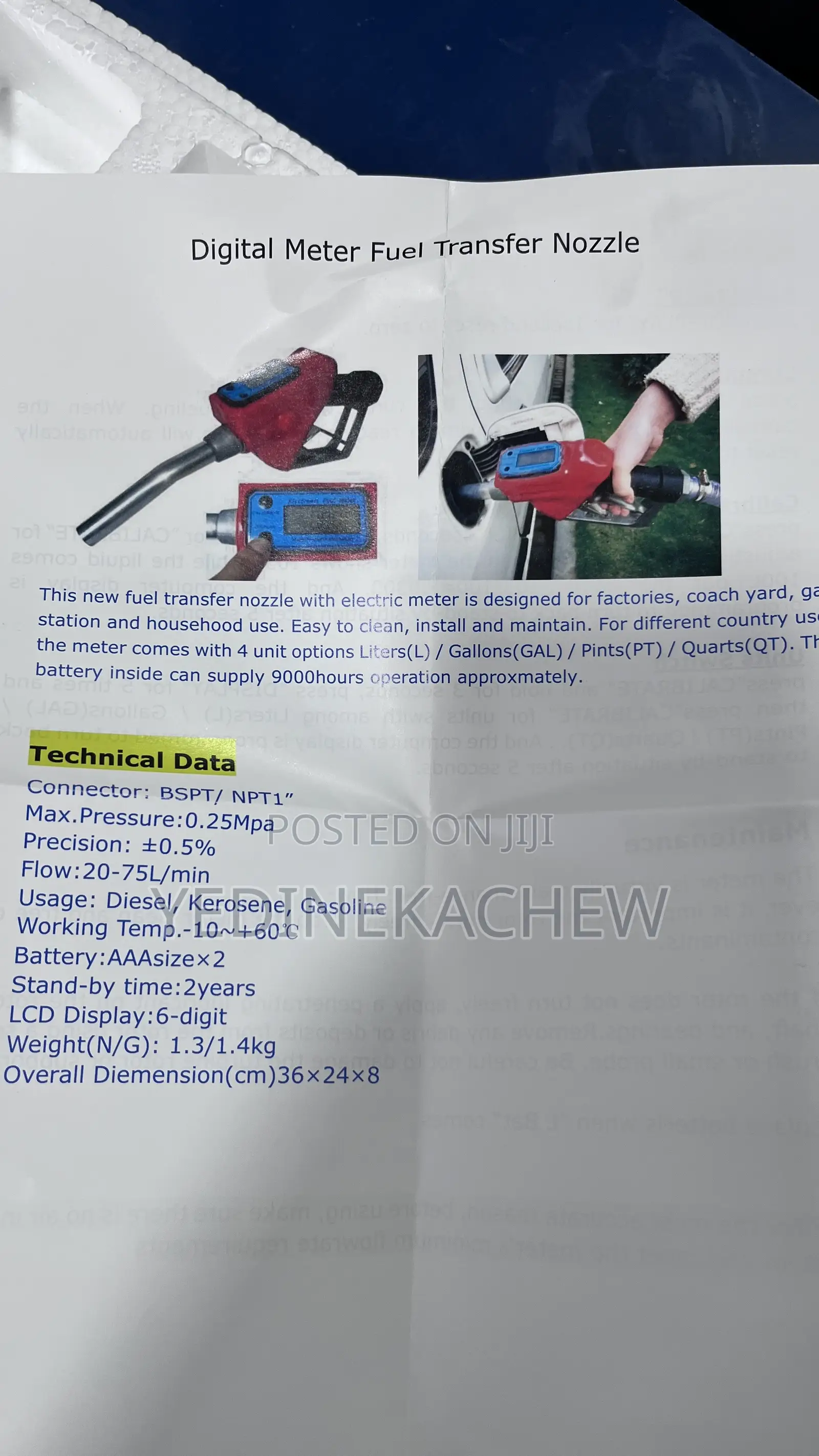 Digital Meter Fuel Transfer Nozzle