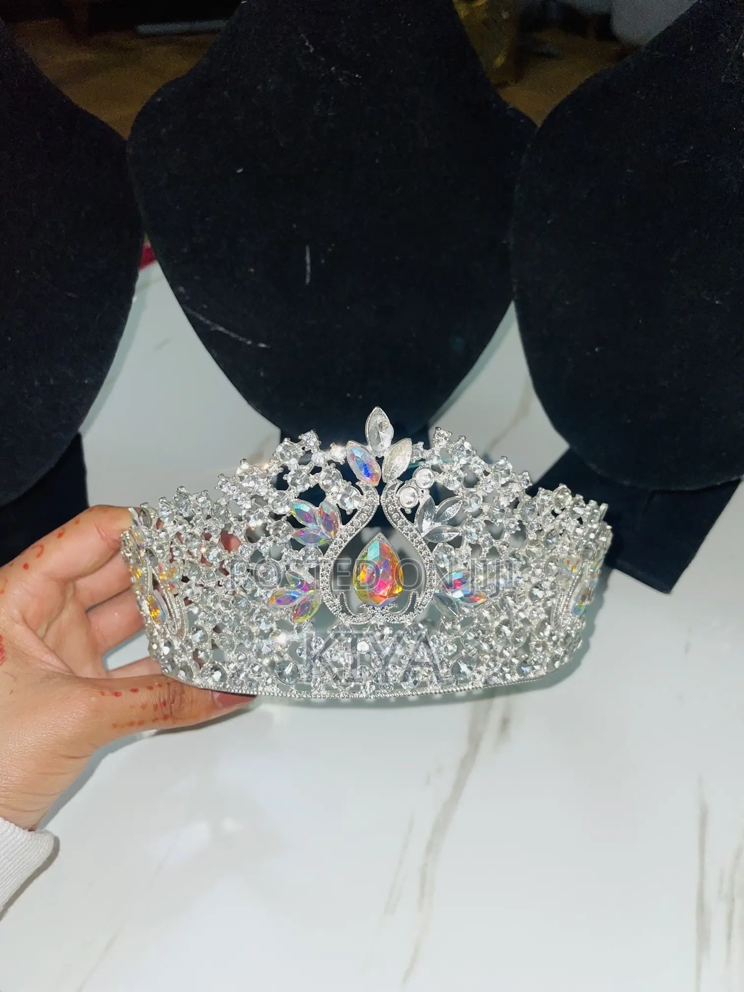 Elegant Crystal Bridal Tiaras Wedding Crowns (Set of 3)
