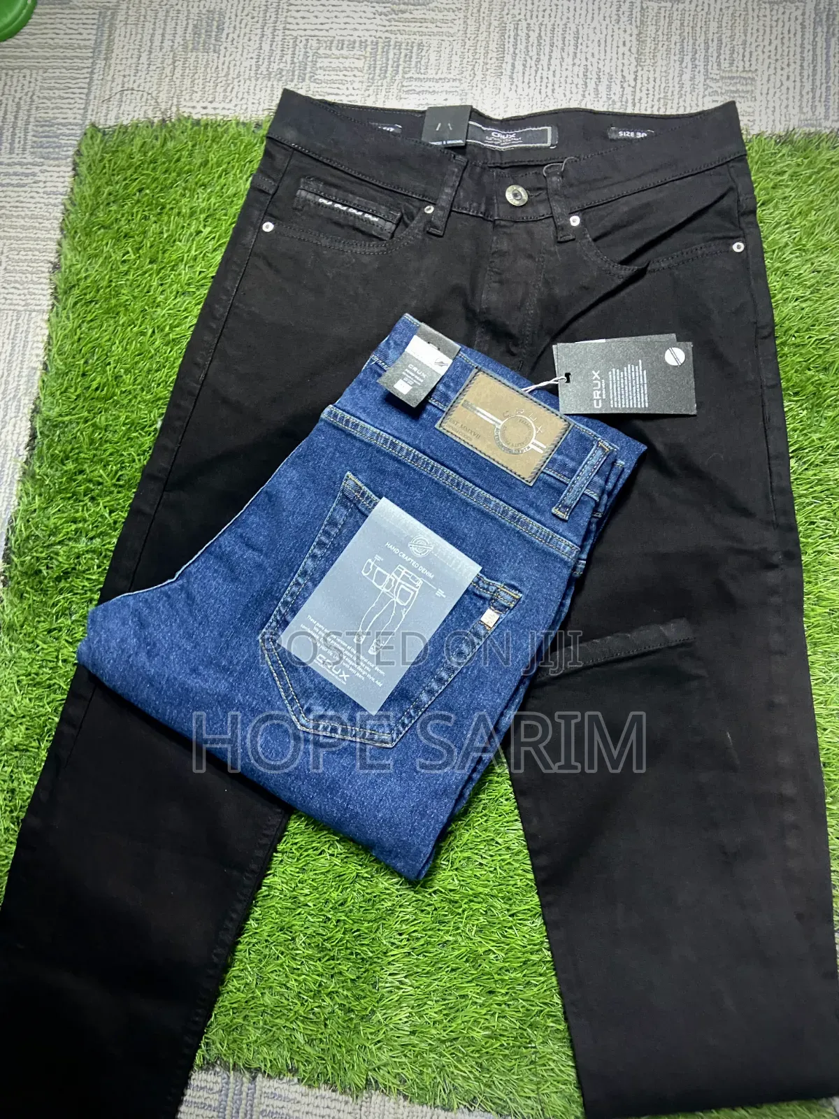 Crux Premium Men's Slim Fit Jeans — Blue Black D