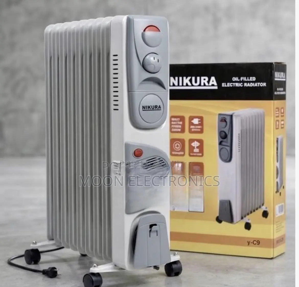 Nikura Y-C9 9-Fin Oil Filled Electric Radiator