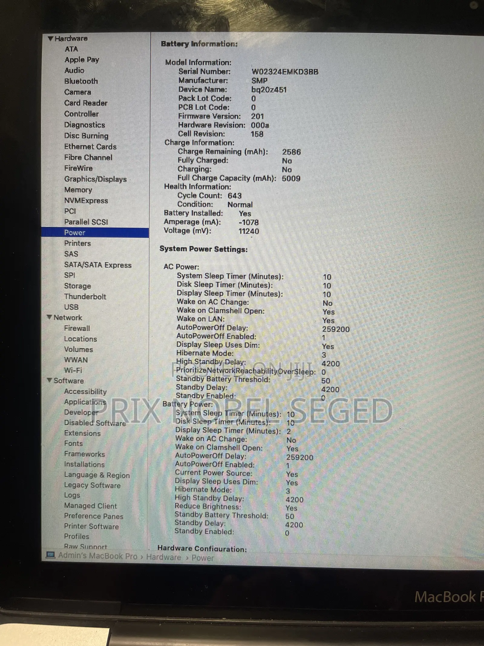 Laptop Apple MacBook Pro 2012 8GB Intel Core i5 HDD 500GB