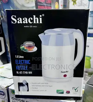 Saachi Electric Kettle Boiler 1.8L 2200W – Stainless Steel Inner Layer