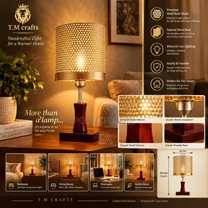 Handcrafted Steel Mesh Table Lamp