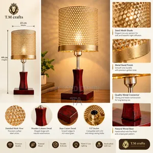 Handcrafted Steel Mesh Table Lamp