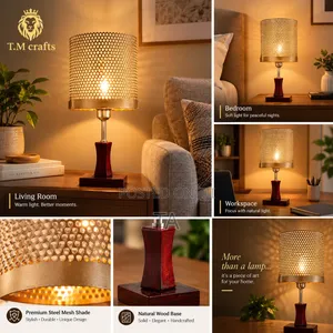 Handcrafted Steel Mesh Table Lamp