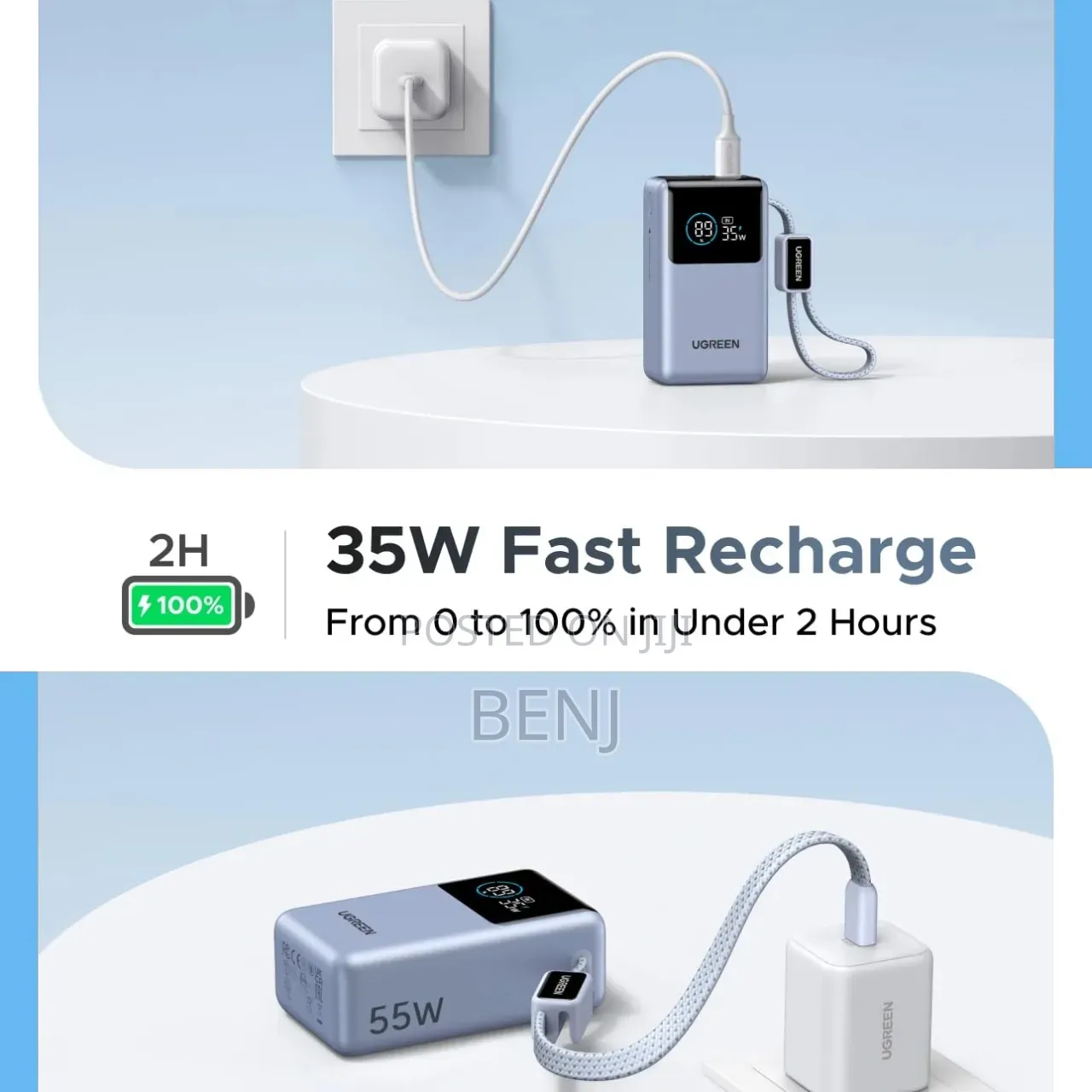 Ureen Nexode 10000 Mili Ah 55W Fast Charge Powerbank | Apple | Android