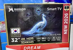 MARADO 32 Inch TV HDR Smart LED TV – Double Glass, New 2026 Model