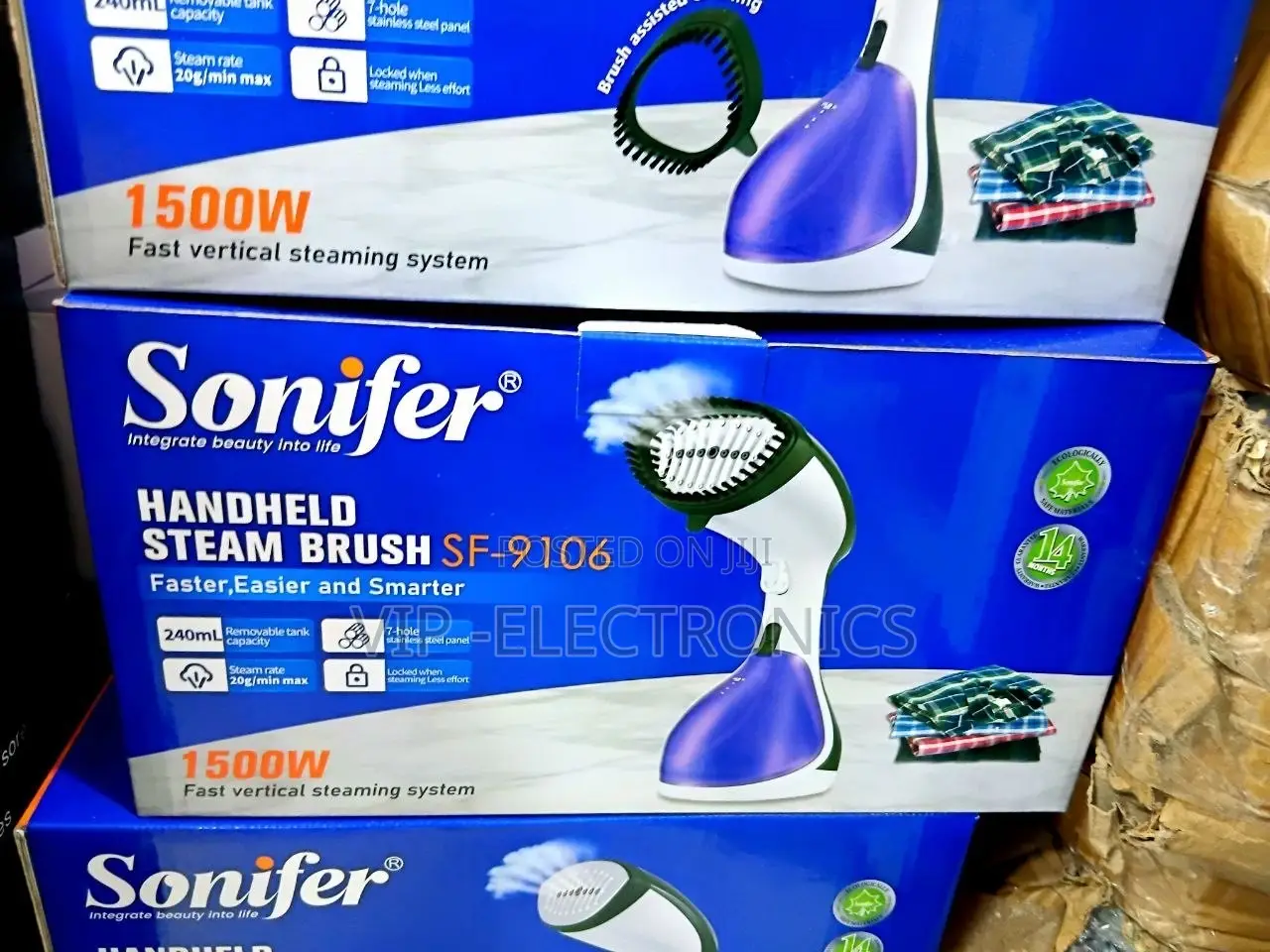 Sonifer Handheld Steam Brush – 1500W Fast Vertical Garment Steamer