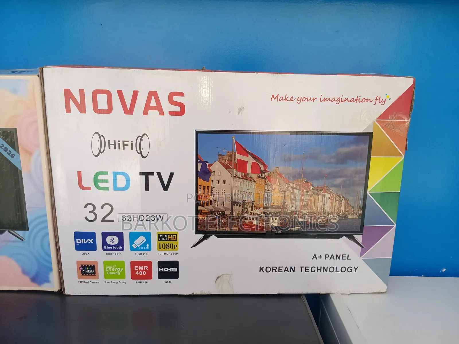 Novas Hi Fi Led TV 32 Inch Doubel Gelass Screen 2026 Hifi