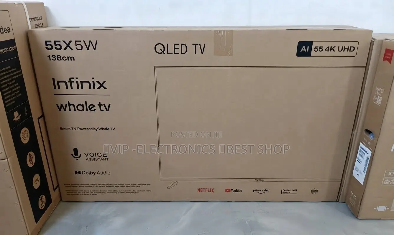 Infinix 55 Inch TV UHD QLED Smart Frameless– original Infinix TV