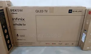Infinix 55 Inch TV UHD QLED Smart Frameless– original Infinix TV