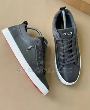 Black and White U.S Polo Flat Shoes
