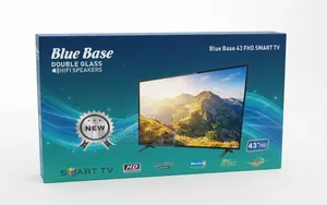 Blue Base TV 43" Smart Android TV – Double Glass Design | Stylish