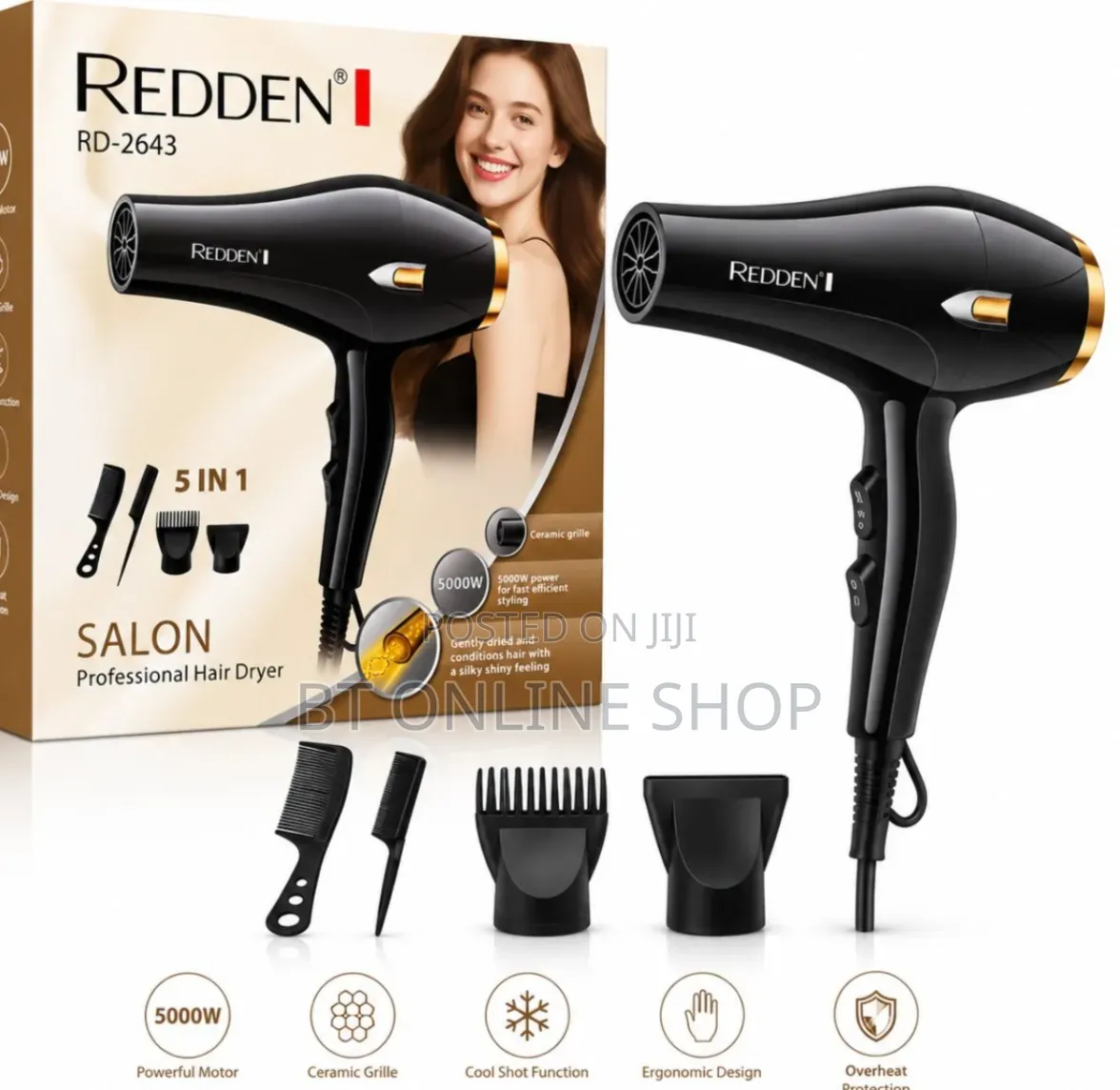 Redden 5in1 Professional Hair Dryer
