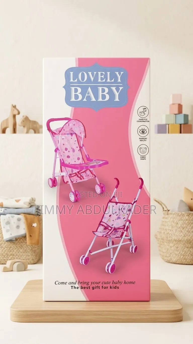 Deluxe Baby Doll Playset With Foldable Stroller