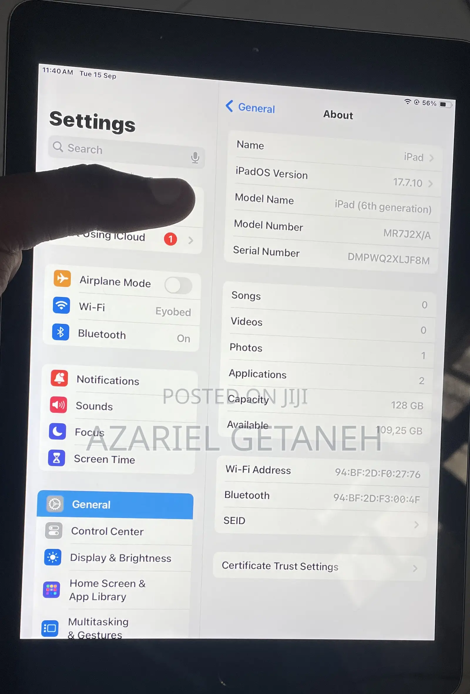 Apple iPad Air 128 GB Silver