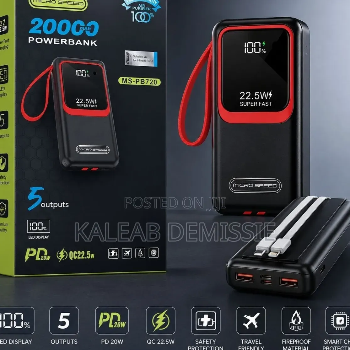MICRO SPEED 20,000mAh Power Bank