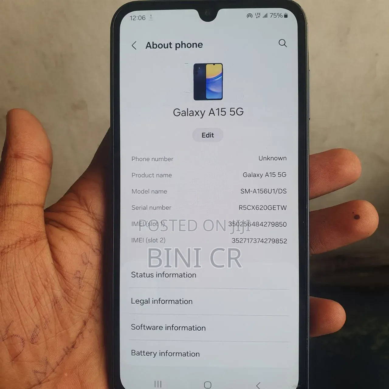 Samsung Galaxy A15 5G 128 GB Black