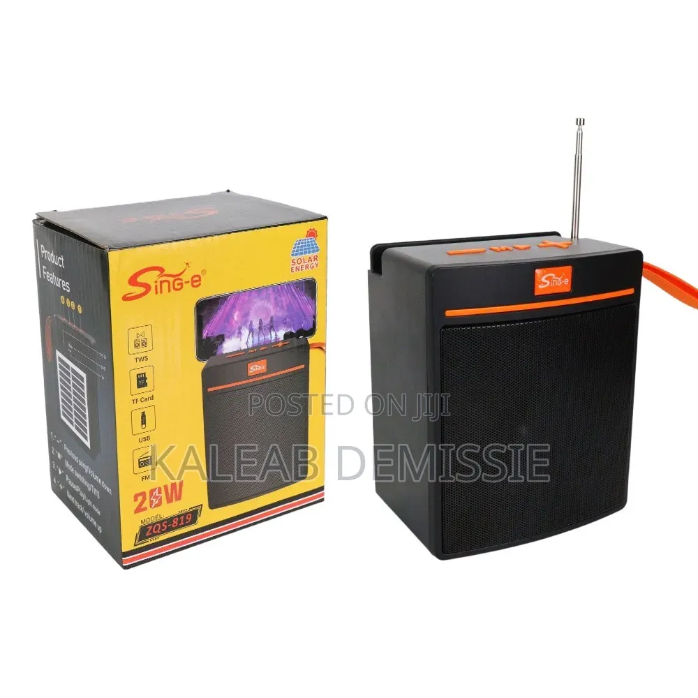 Sing-E Boombox Bluetooth Speaker With FM Radio