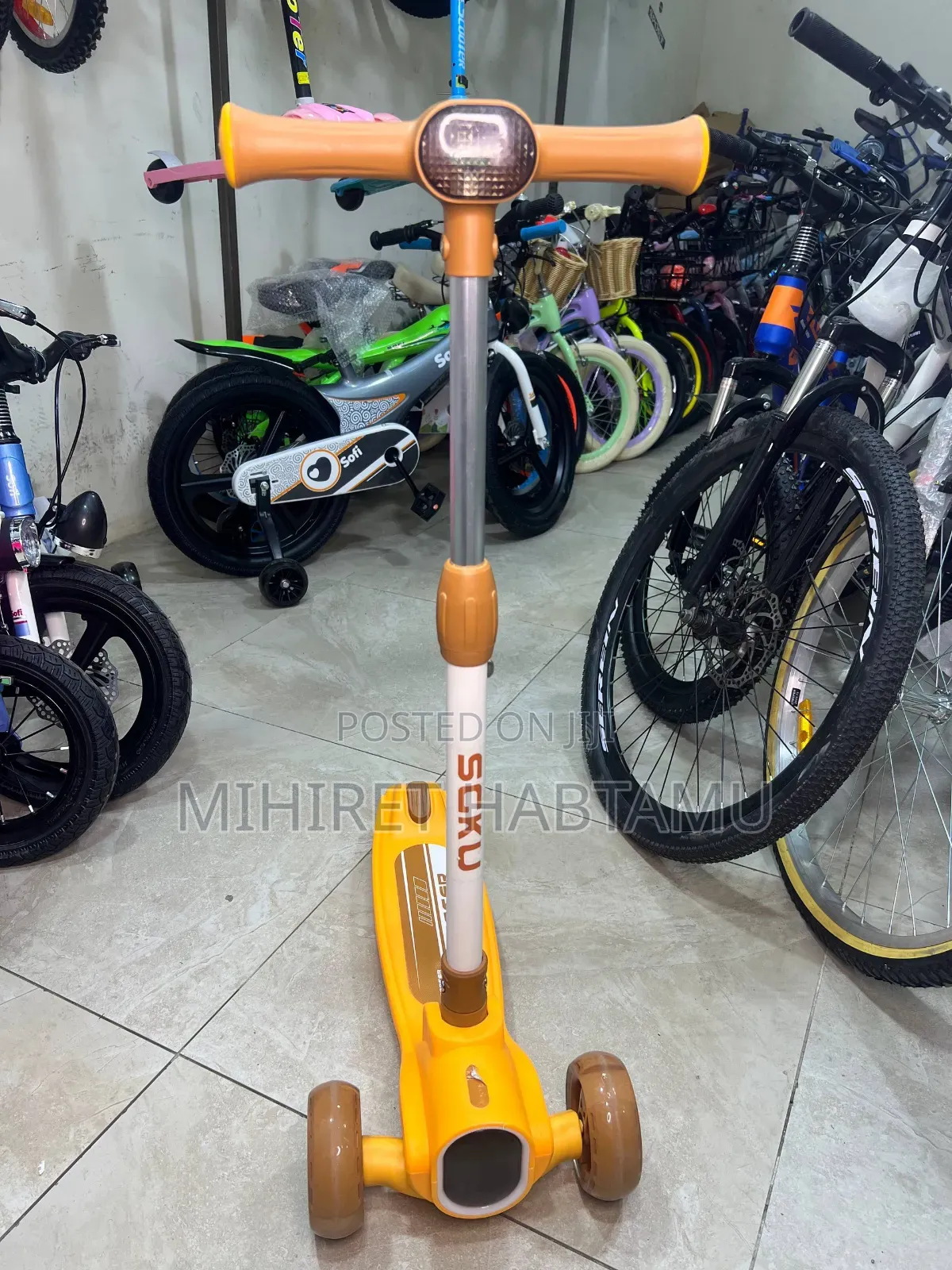 (Orange) የልጆች ስኩተር Scooter