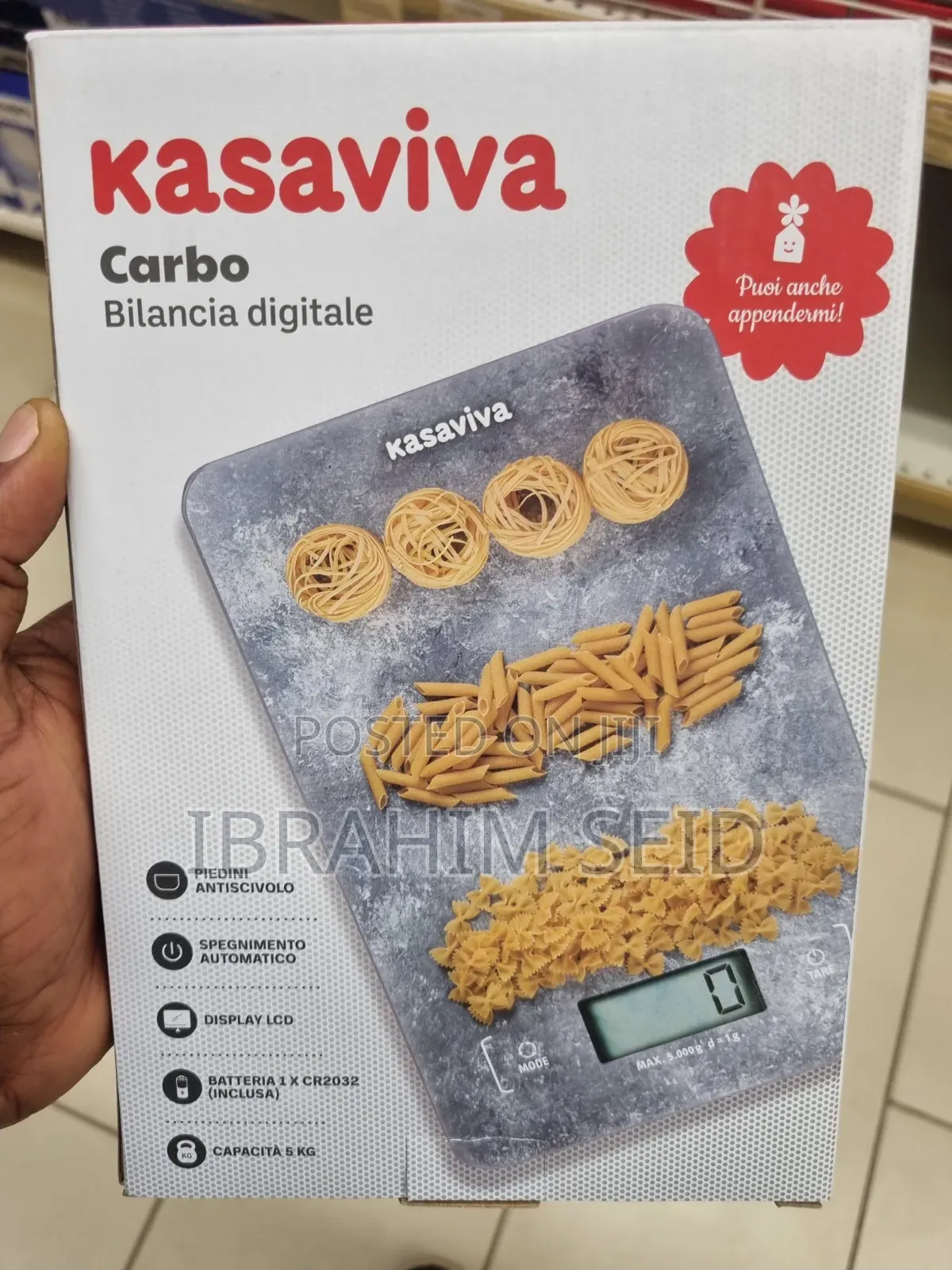 Kasaviva Digital Kitchen Scale 5kg Made in Italy