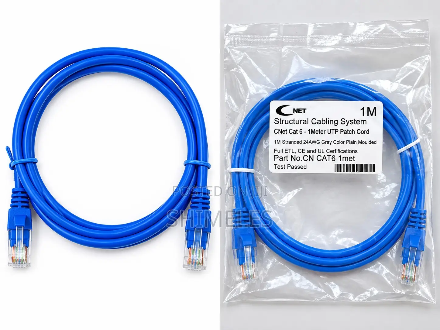 CNet CAT6 1M UTP RJ45 Ethernet Patch Cable – Brand New