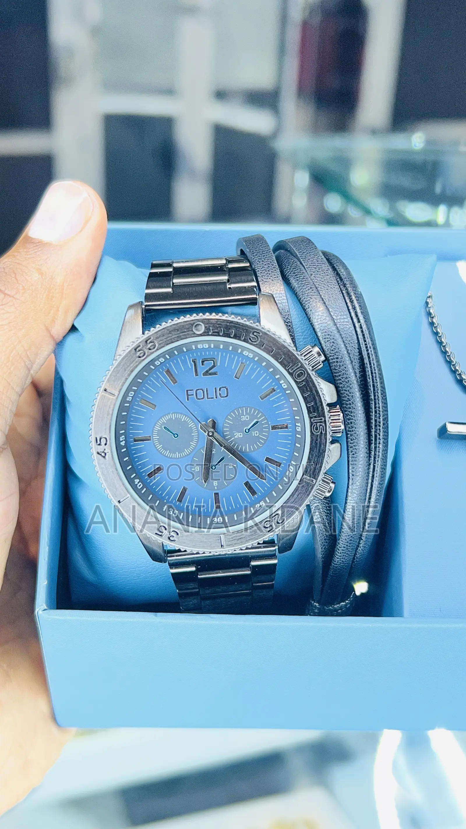 Folio With Cross Men’s Watch