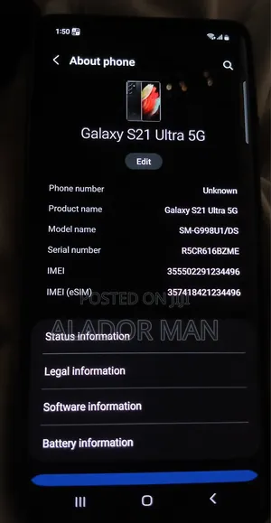 Samsung Galaxy S21 Ultra 5G 128 GB Black