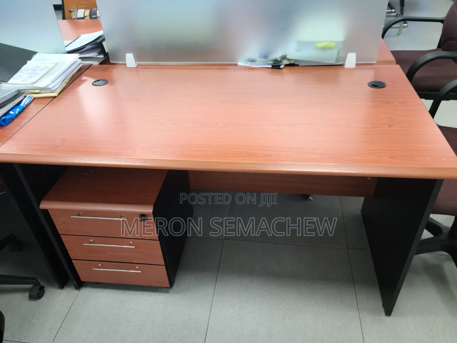 Office Table, Chair and Mobile Pedestal
