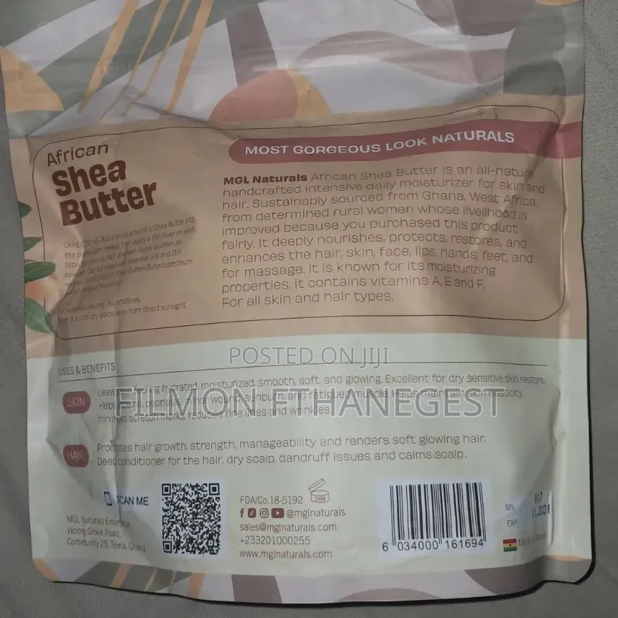 MGL Naturals African Shea Butter 453g – 100% Pure