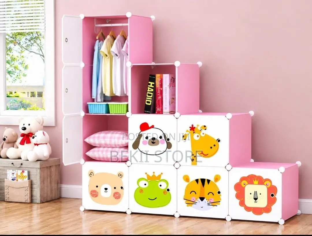 Plastic Metal Cubic Cloth Cabinet
