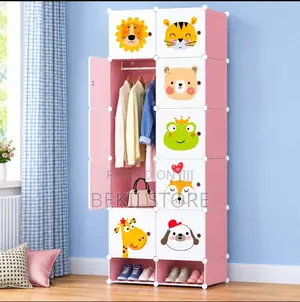 Plastic Metal Cubic Cloth Cabinet